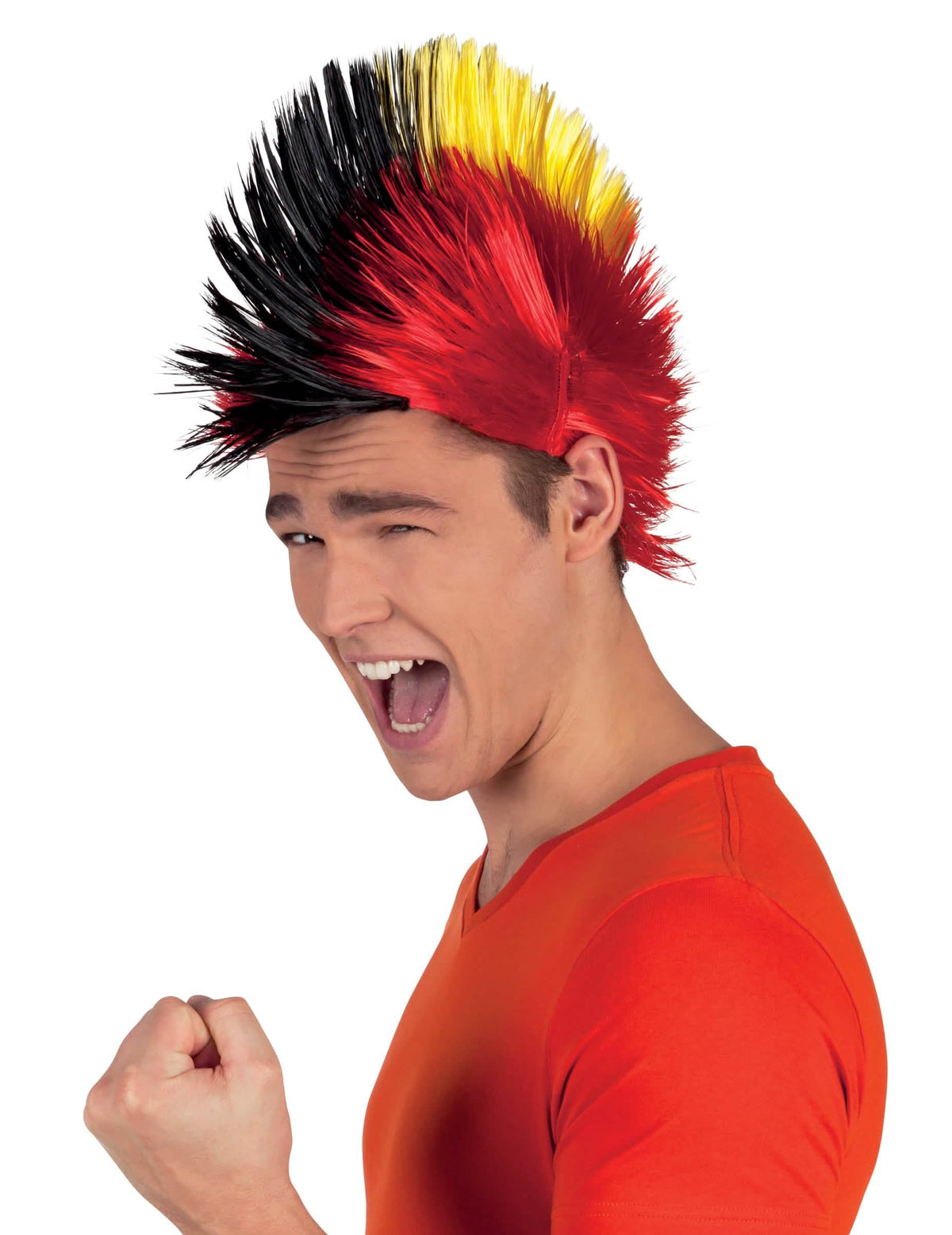 punk-peruukki fani belgia aikuiset musta keltainen punainen