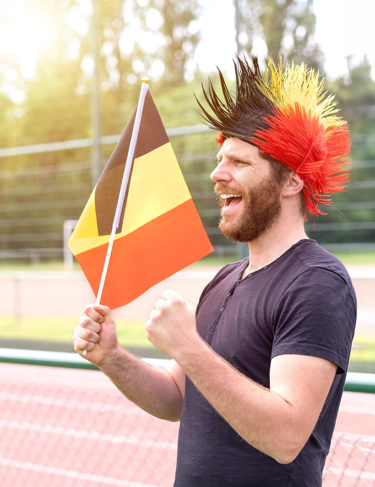Sivukuva punk fani belgia -peruukista