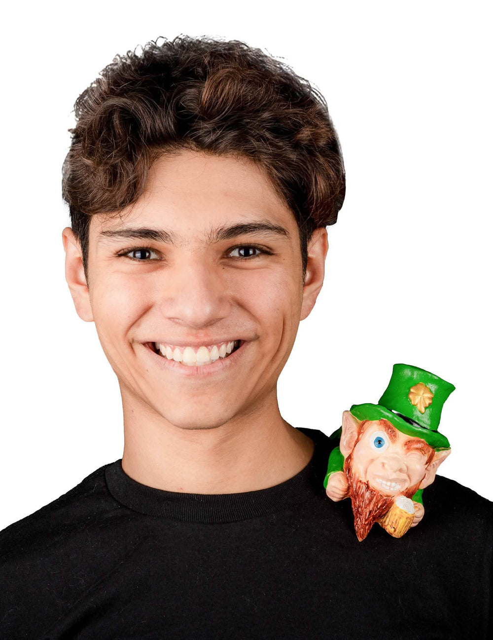 Petit leprechaun d'épaule pour adulte vert