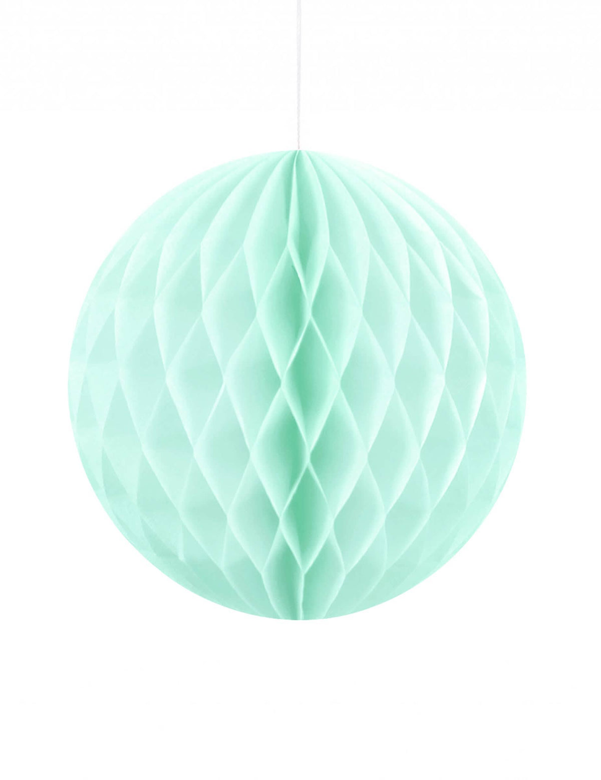 Boule en papier alvéolé à suspendre pour fête menthe