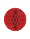 Boule en papier alvéolé rouge