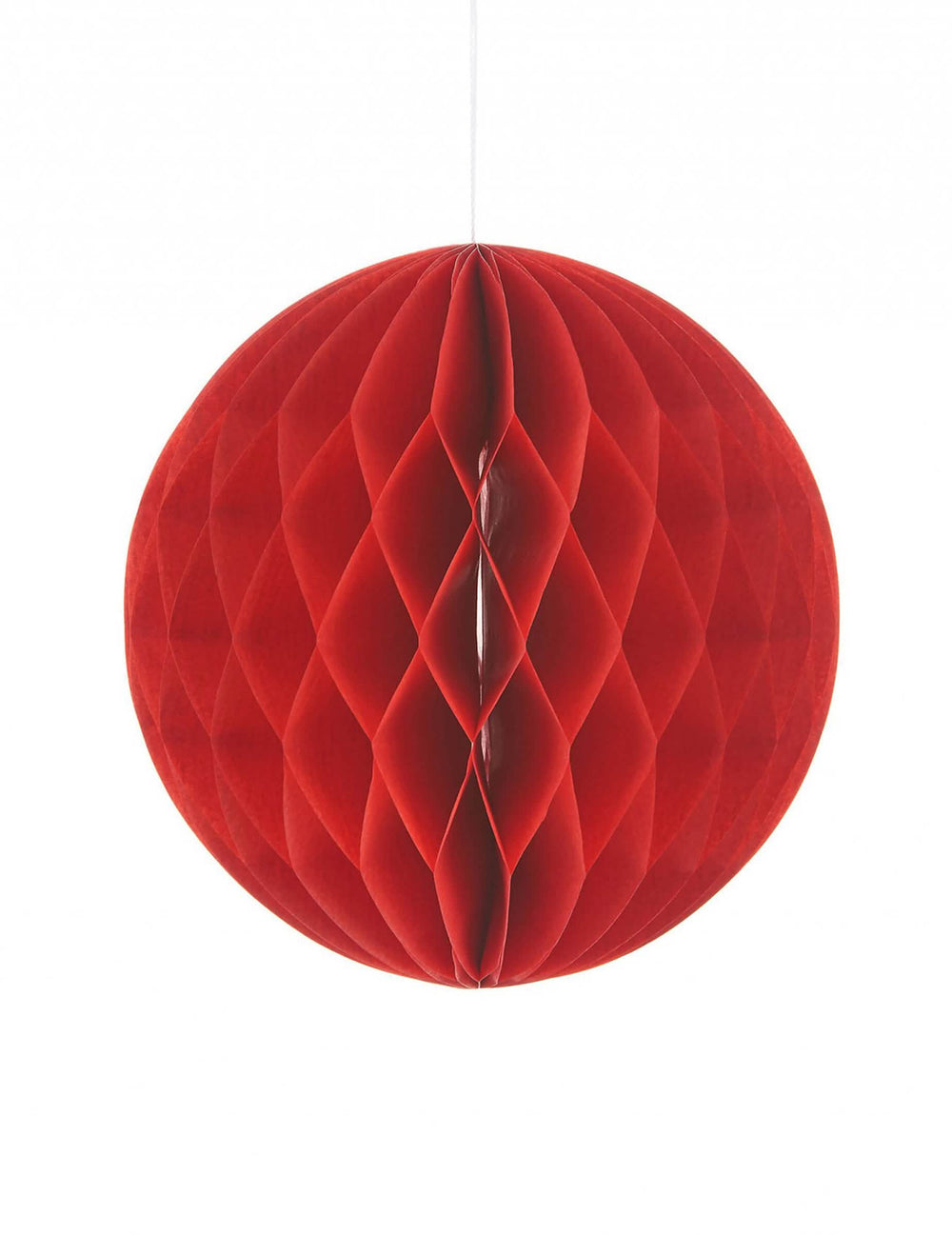 Boule en papier alvéolé rouge