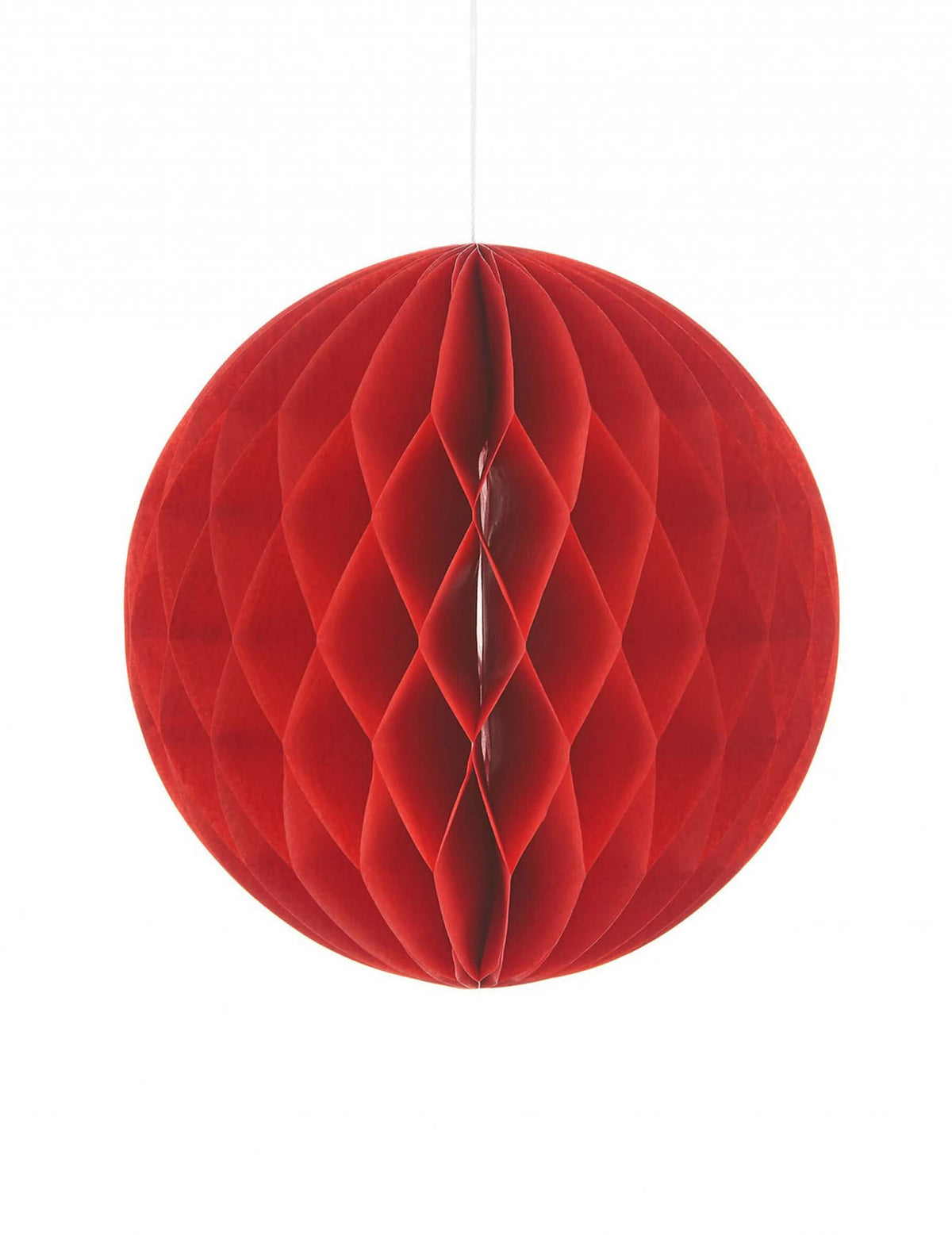 Boule en papier alvéolé rouge