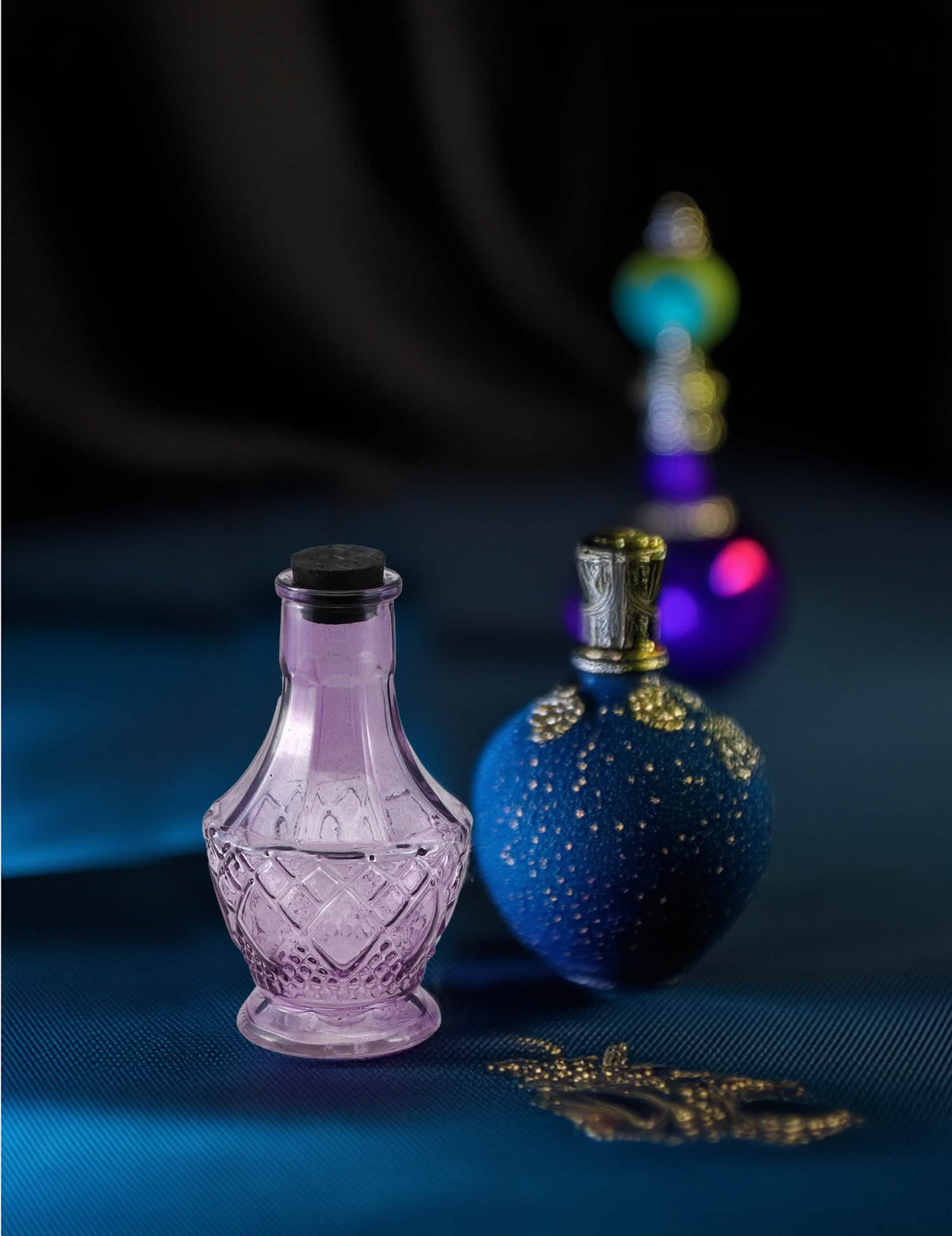 Pieni violetti lasipullo 11,5 cm