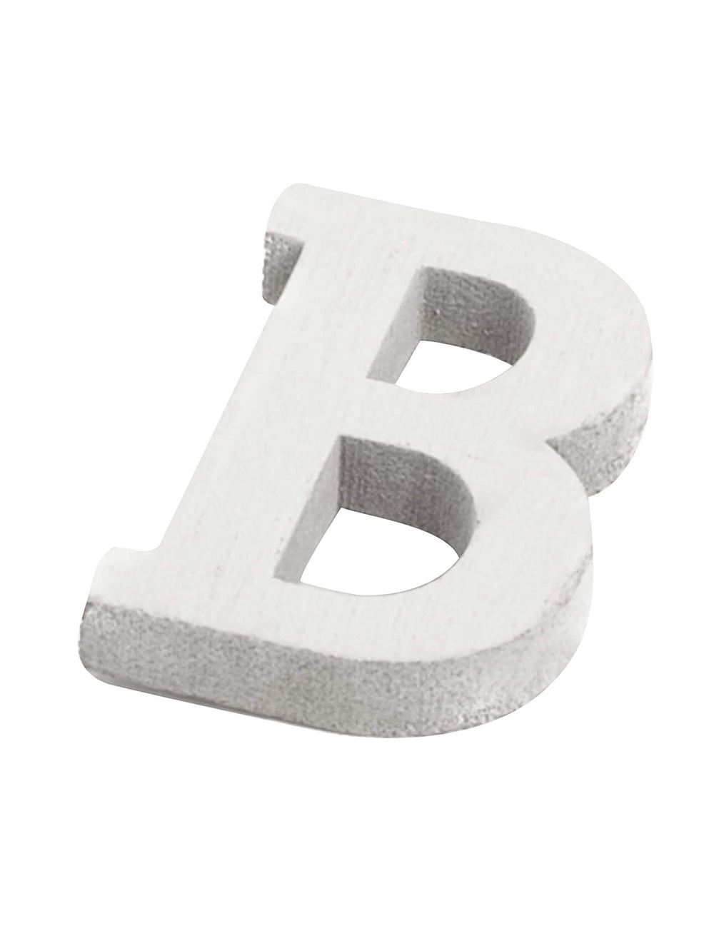 Petite lettre b en bois pour décoration de mariage blanche