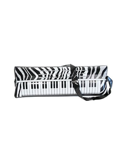 Piano gonflable musique pour adulte noir et blanc avec bandoulière