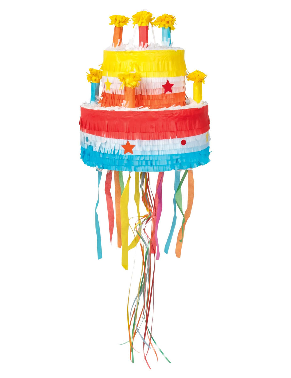 Piñata synttärit kakku lapsille monivärinen avec kynttilät ja rubans