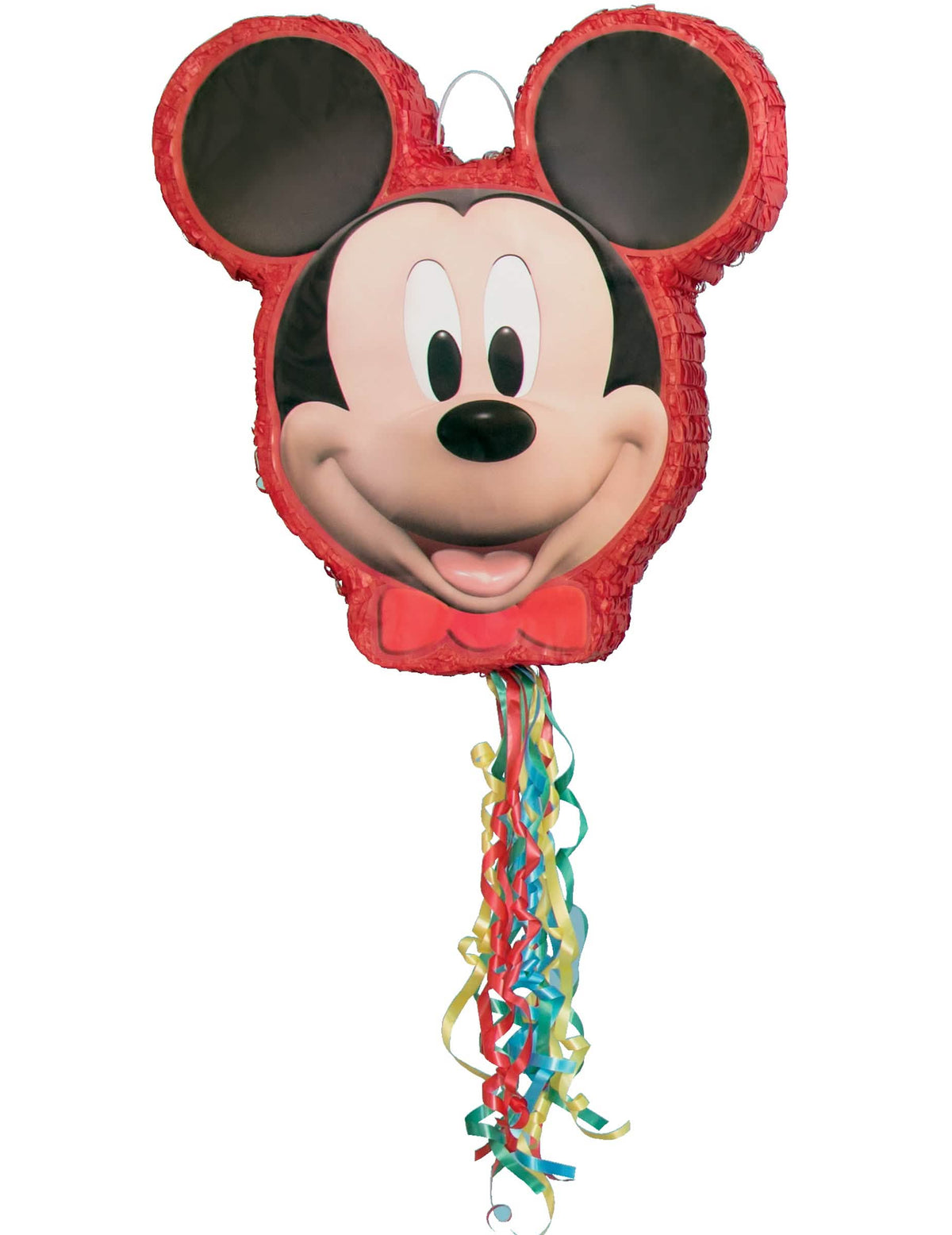 Piñata Mikki Hiiri lapsille punainen värikkäillä nauhoilla