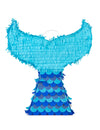 Piñata queue de sirène pour enfant bleue irisée