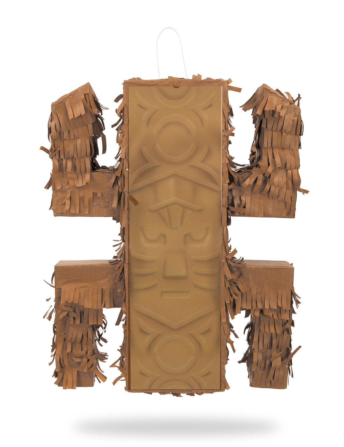 Pinata totem aventurier pour enfant marron à franges