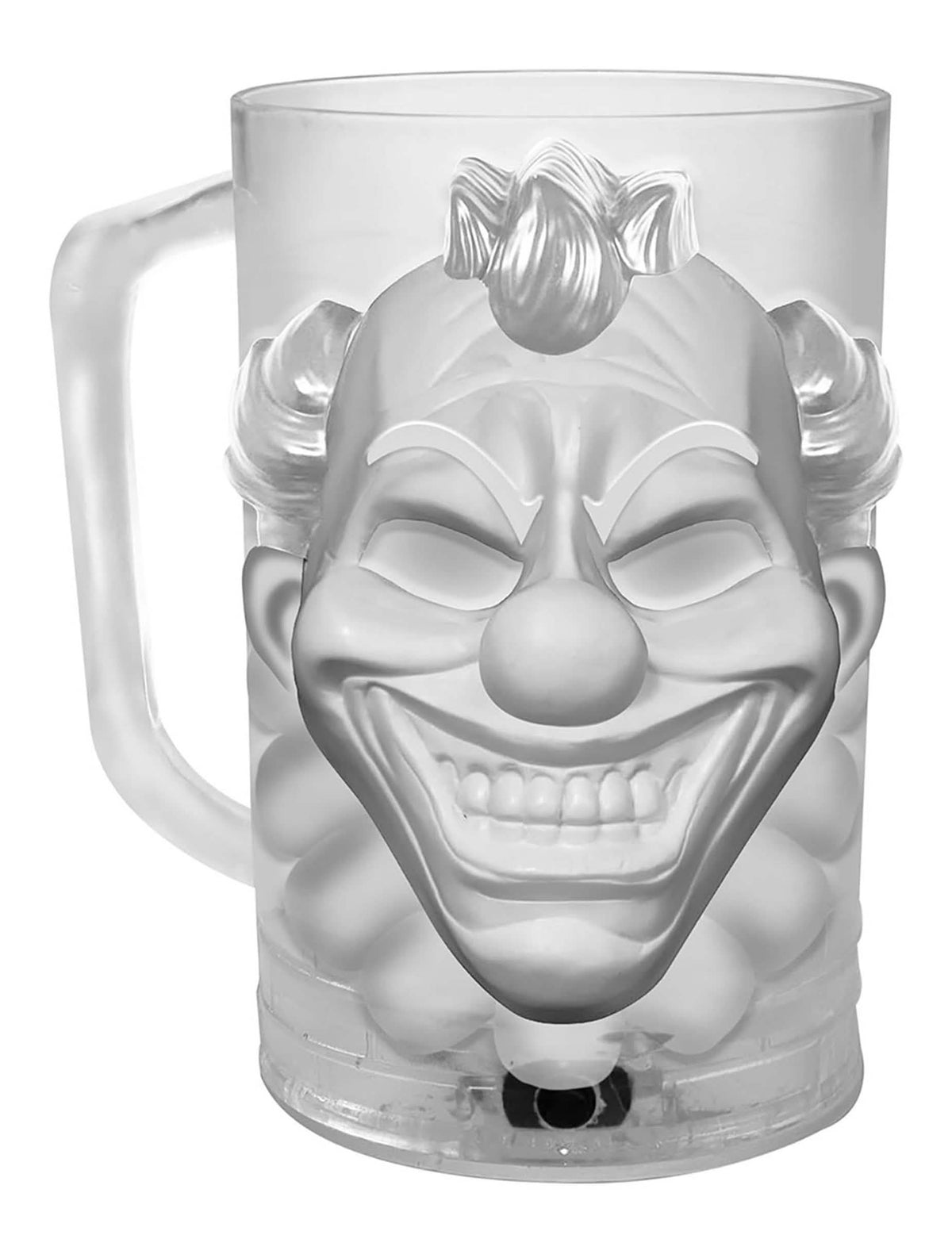 Pinte clown terrifiant pour adulte transparente avec LED