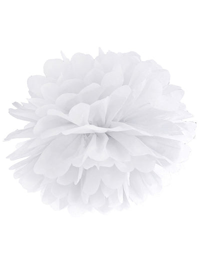 Pompon à suspendre en papier blanc