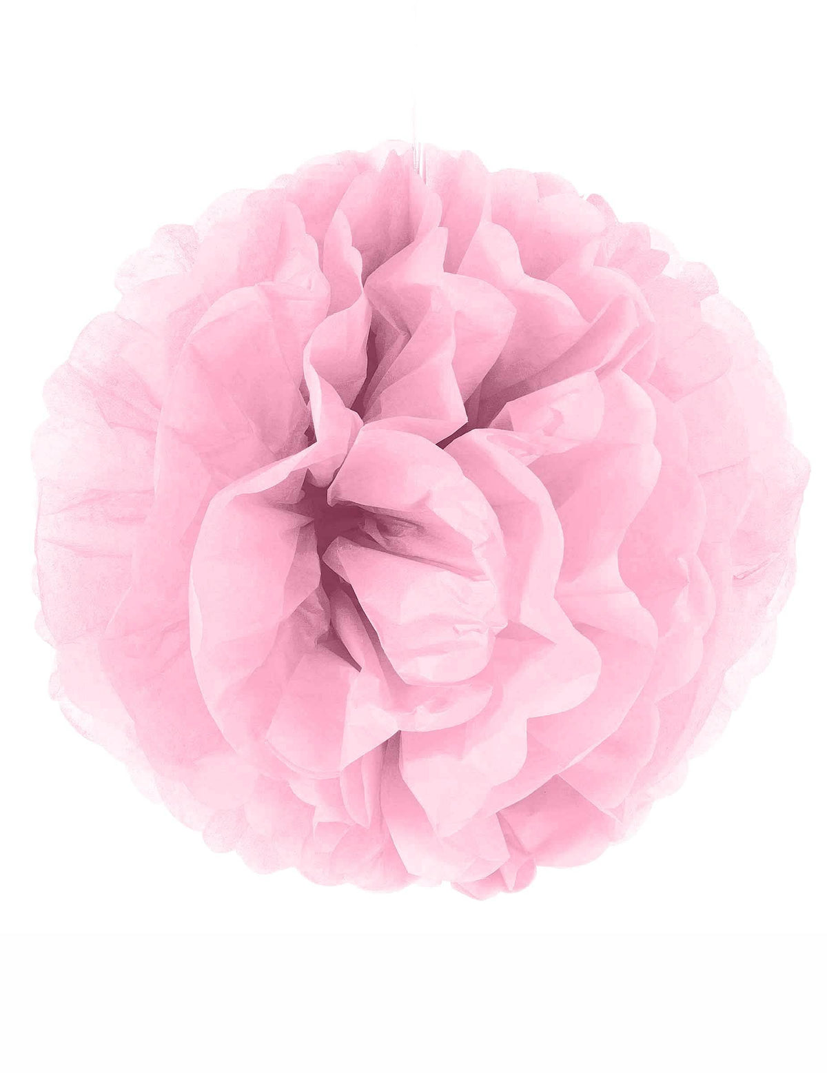 Pompon à suspendre en papier pour fête rose