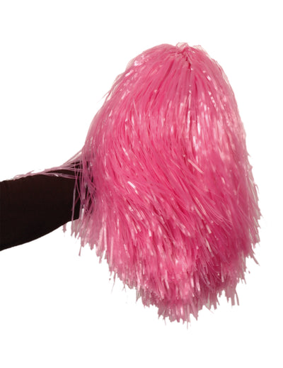 Pompon de pom-pom girl pour supporter rose métallique