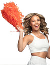Pompon supporter pour adulte orange