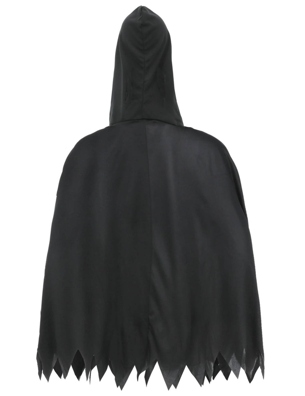 Vue de dos du poncho squelette pour adulte