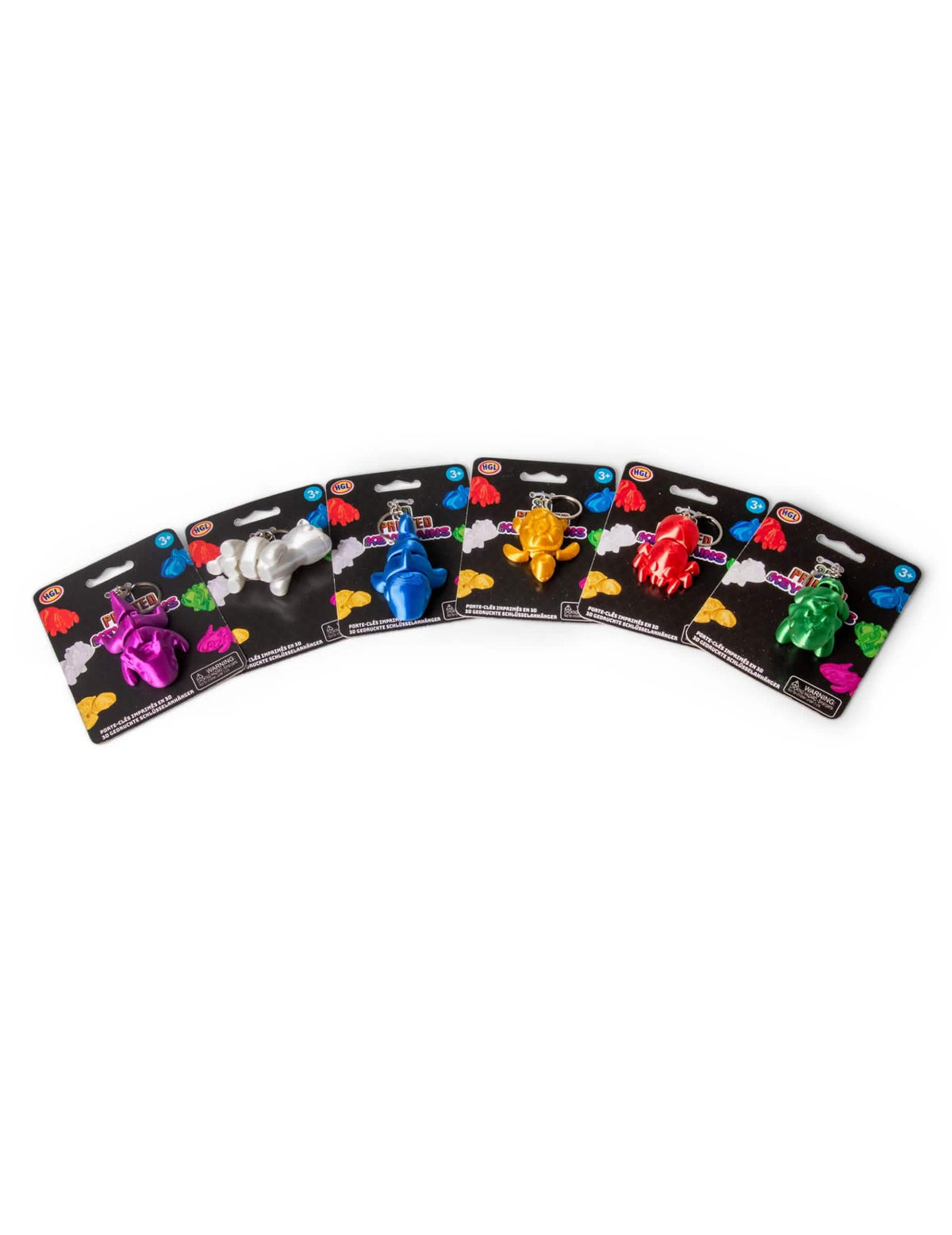 Porte-clés petits animaux pour enfant multicolores