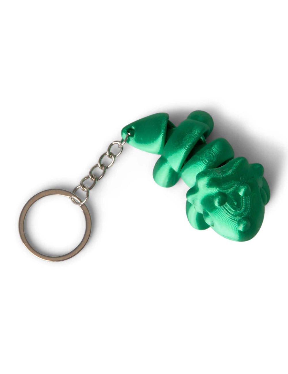 Figurine de tortue verte du porte-clés petits animaux colorés et articulés