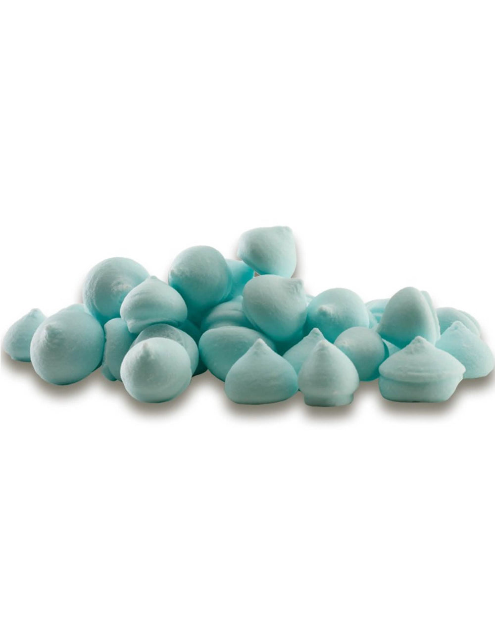 Petites meringues en sucre pour décoration bleu pastel