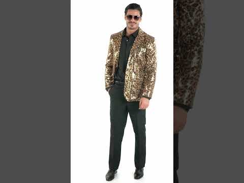Veste de costume à sequins léopard adulte