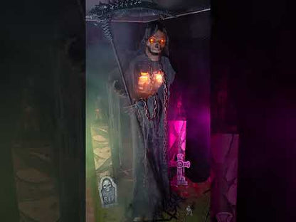 Décoration animée faucheur squelette 300 cm