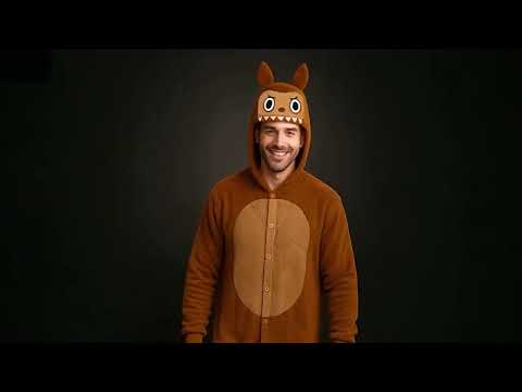 Déguisement peluche monstre marron homme