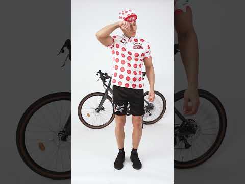 Déguisement cycliste blanc et rouge Sauciflex homme