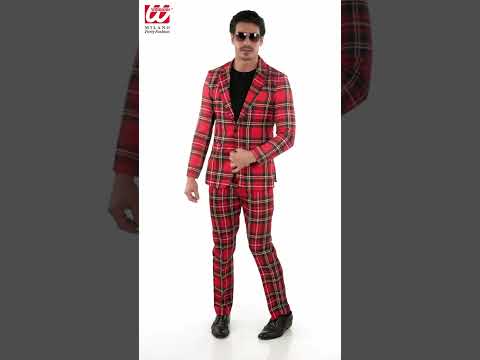 Costume imprimé tartan Ecossais grande taille adulte