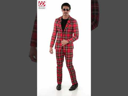 Costume imprimé tartan Ecossais grande taille adulte