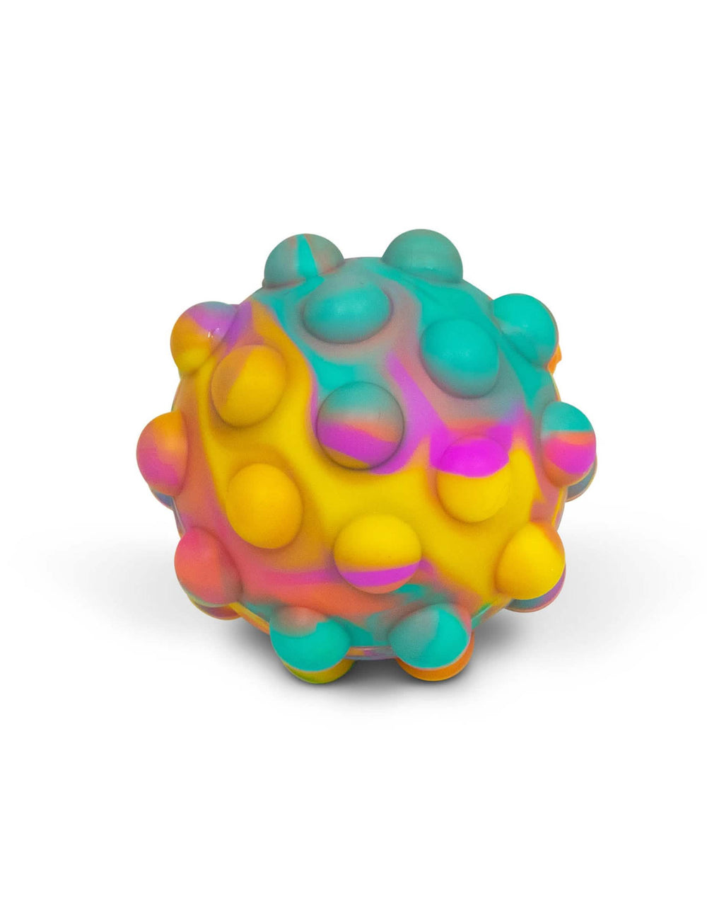 Variante rose et jaune de la balle push poppers anti-stress