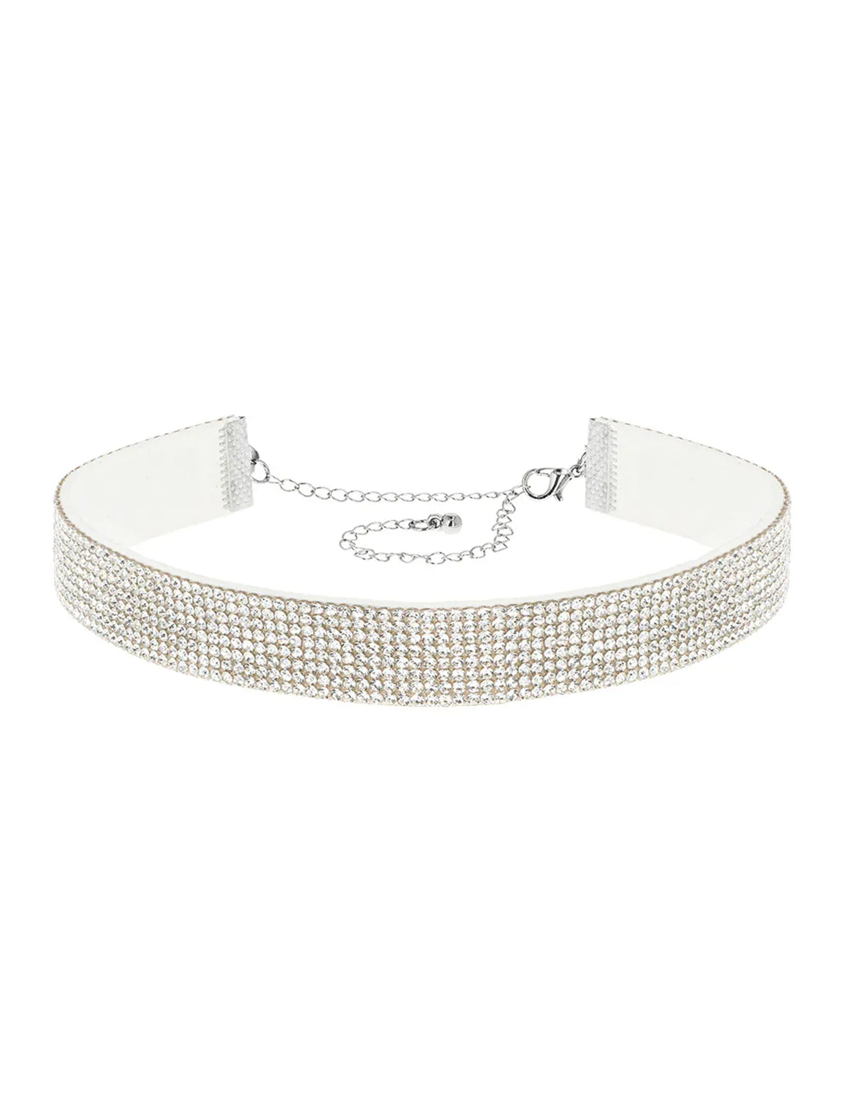 Valkoinen strassi-choker aikuisille