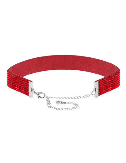Punainen strassi-choker aikuisille