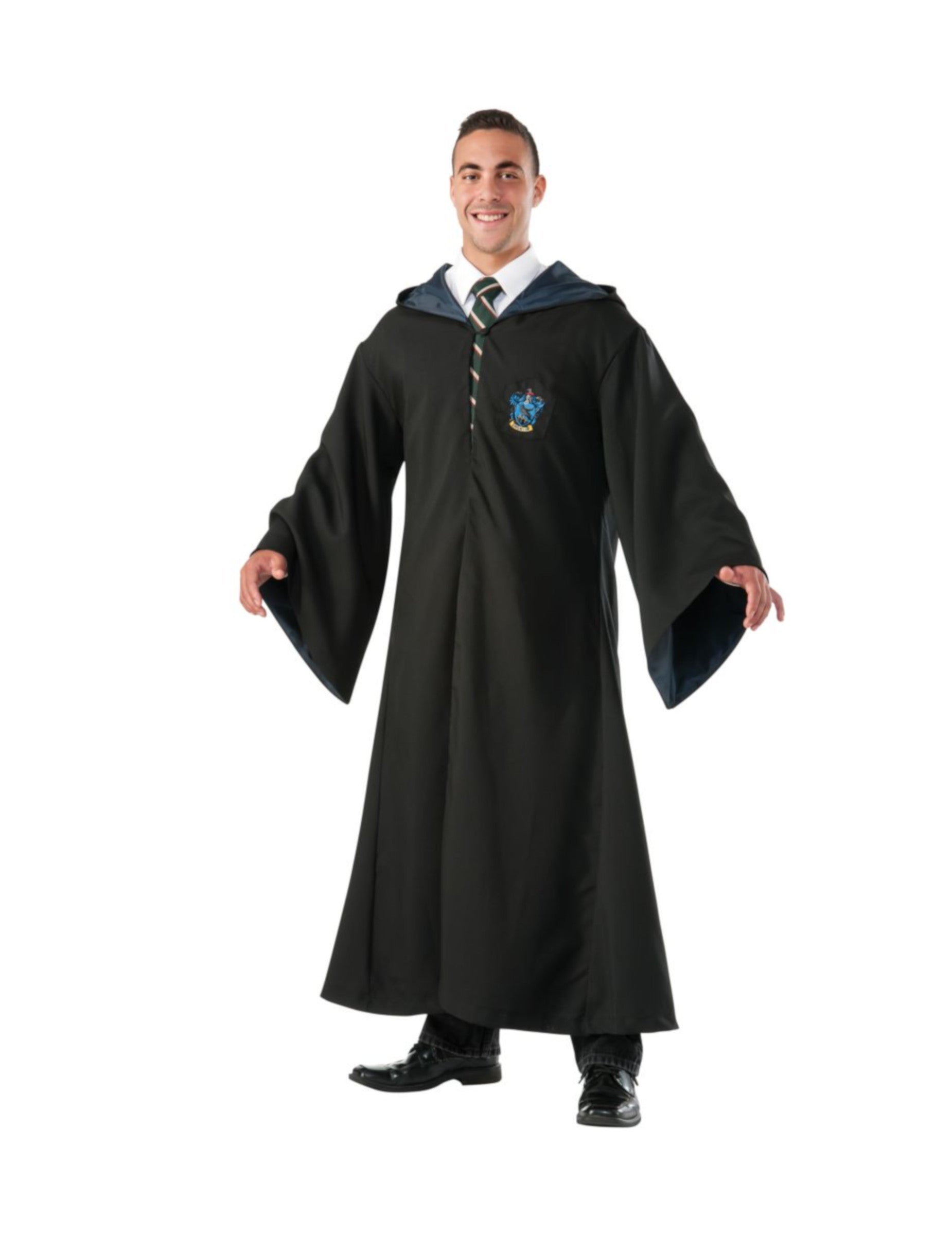 Réplique luxe robe de sorcier Serdaigle pour adulte noire et bleue
