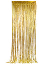 Rideau scintillant pour fête couleur or à franges