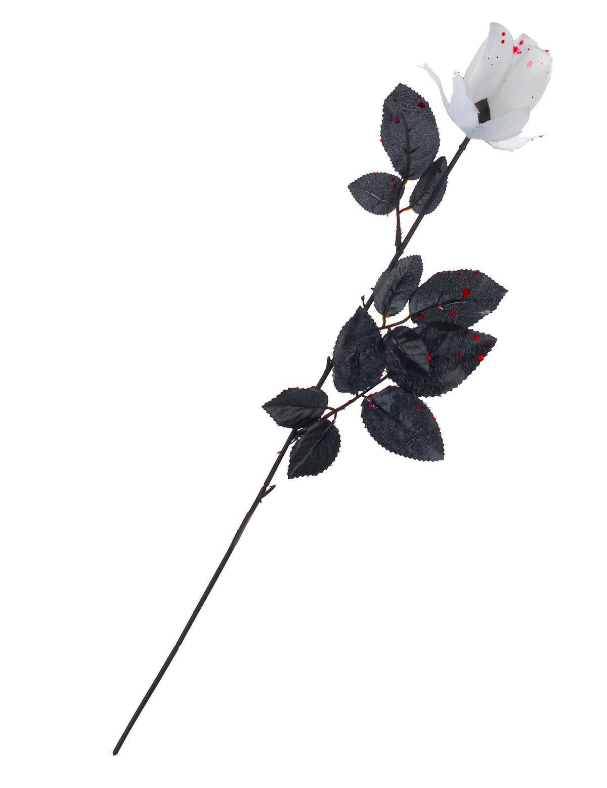 Rose ensanglantée Halloween pour adulte blanche et noire