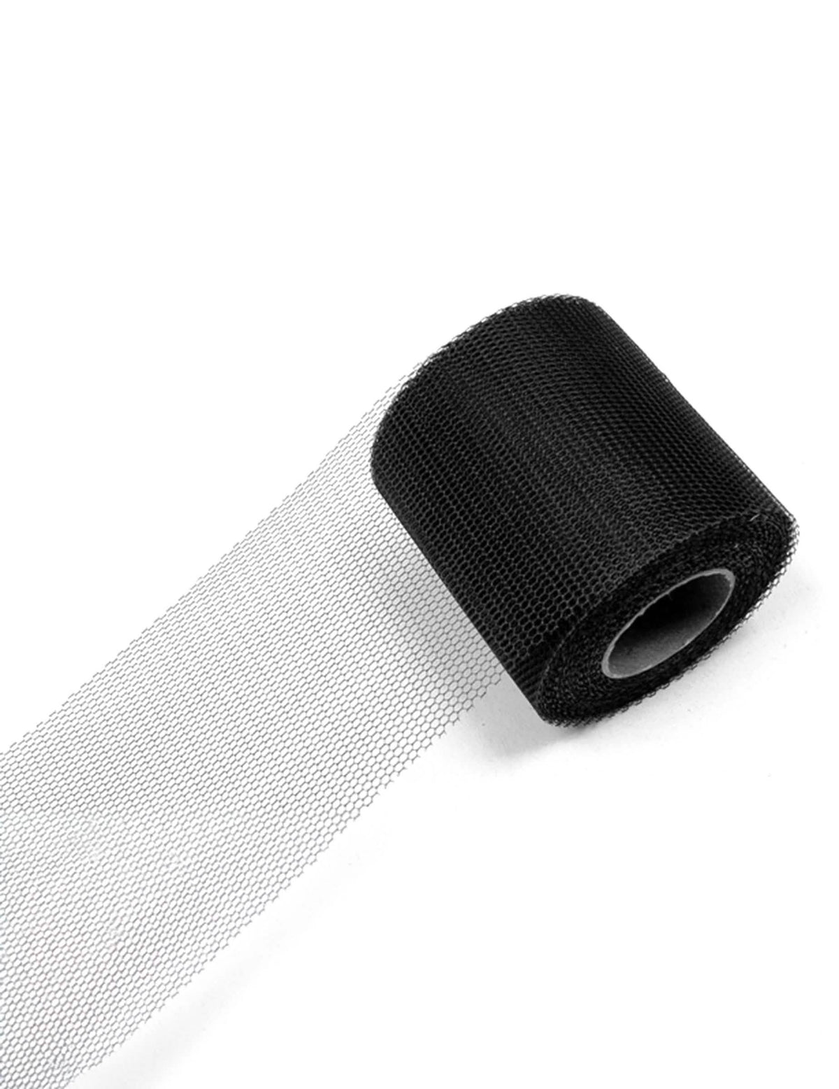 Rouleau de tulle pour décoration de fête noir 20 mètres