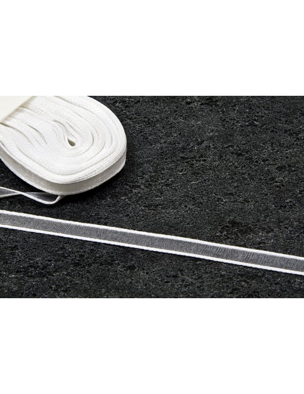 Ruban fin en organza pour décoration de fête blanc