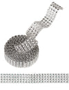 Ruban strass pour décoration de fête argent brillant