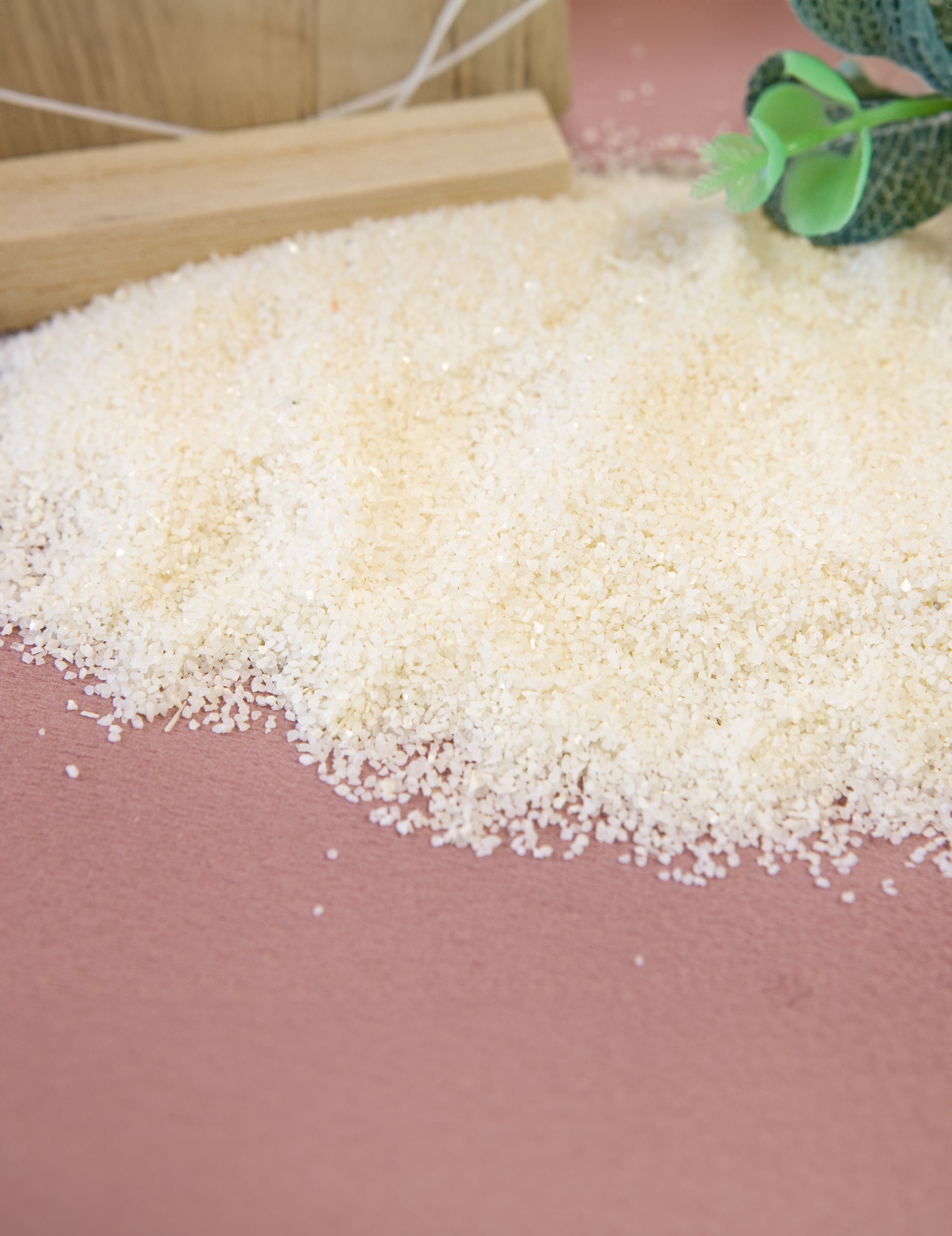 Gros plan sur la texture du sable de couleur naturelle blanc ivoire