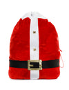 Hotte du Père Noël pour adulte rouge et blanche avec ceinture noire et boucle dorée