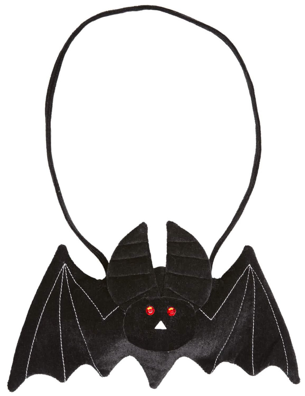 Sac chauve-souris Halloween pour adulte noir avec yeux rouges