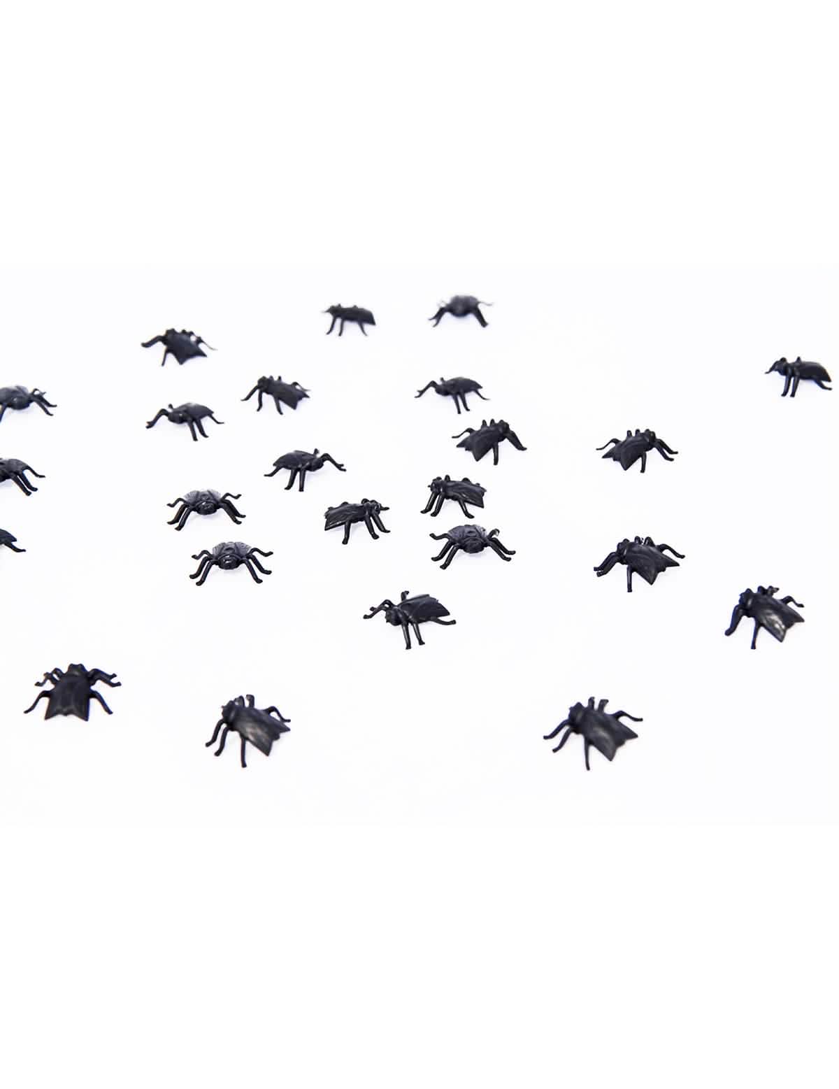 Lot de 24 mouches Halloween pour décoration noires