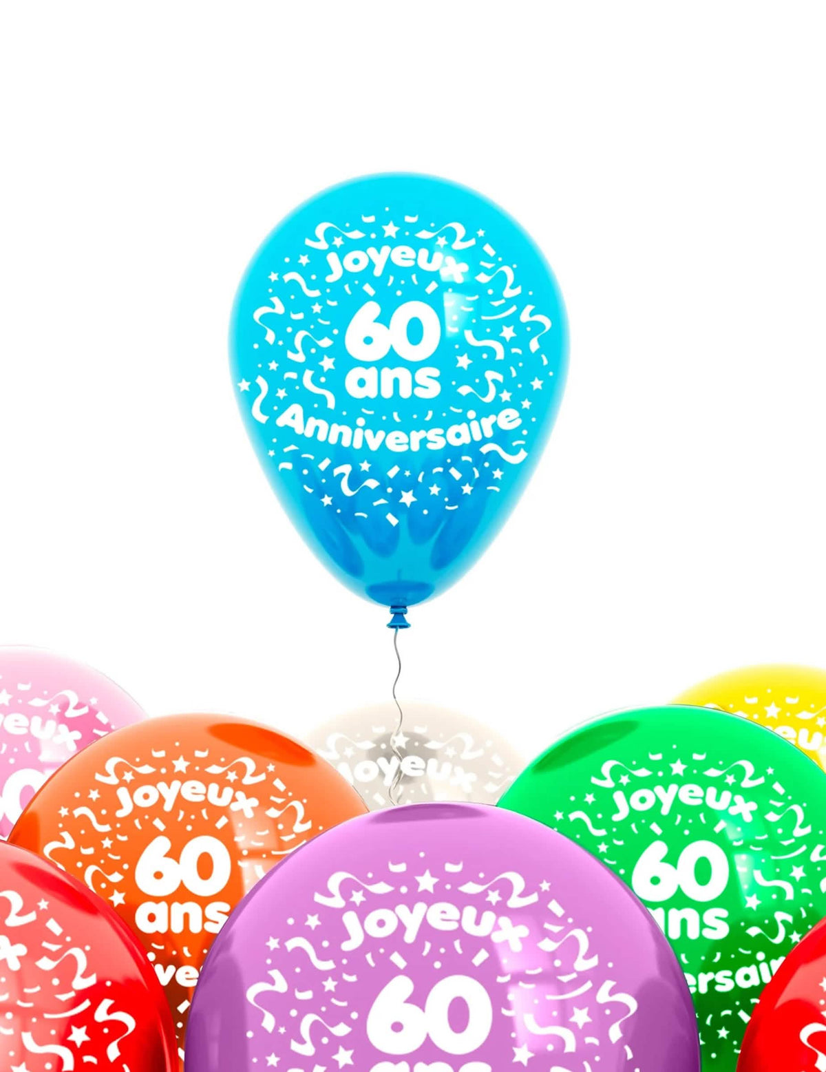 ilmapallot 60 vuotta synttärit moniväriset