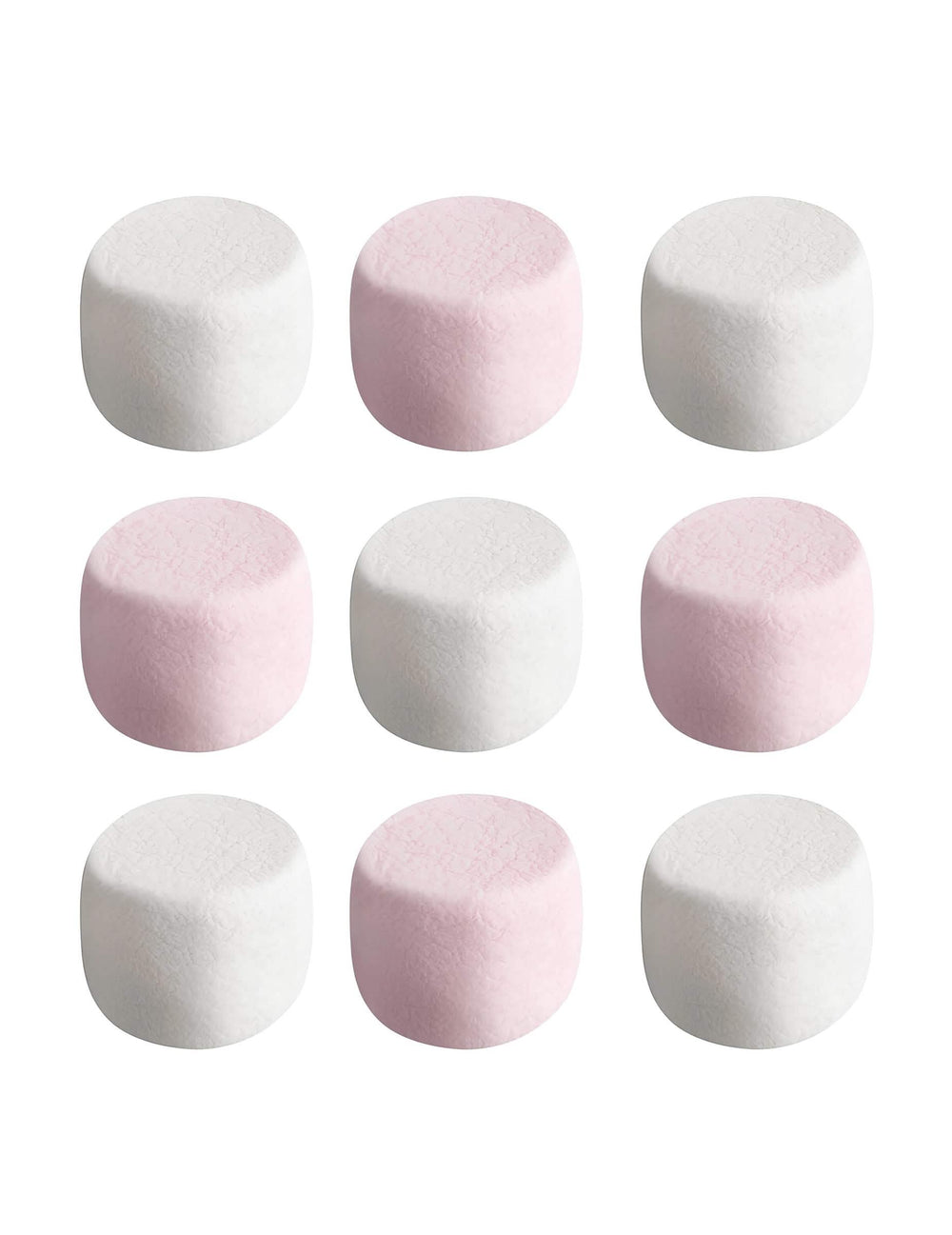 Détail des guimauves roses et blanches du sachet de bonbons Haribo Chamallows