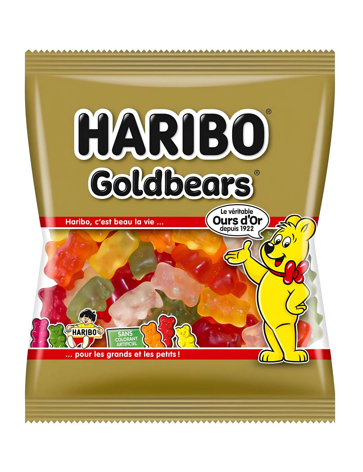 Haribo-karkkipussi L'karhut d'kulta pienille ja isoille kulta