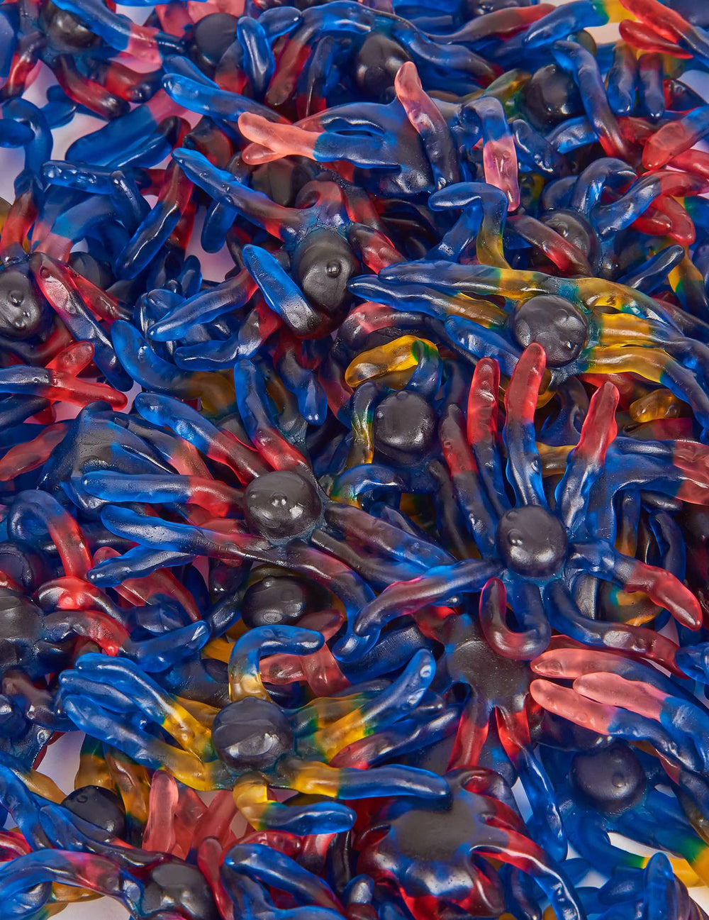 Bonbons araignées pour fête multicolores
