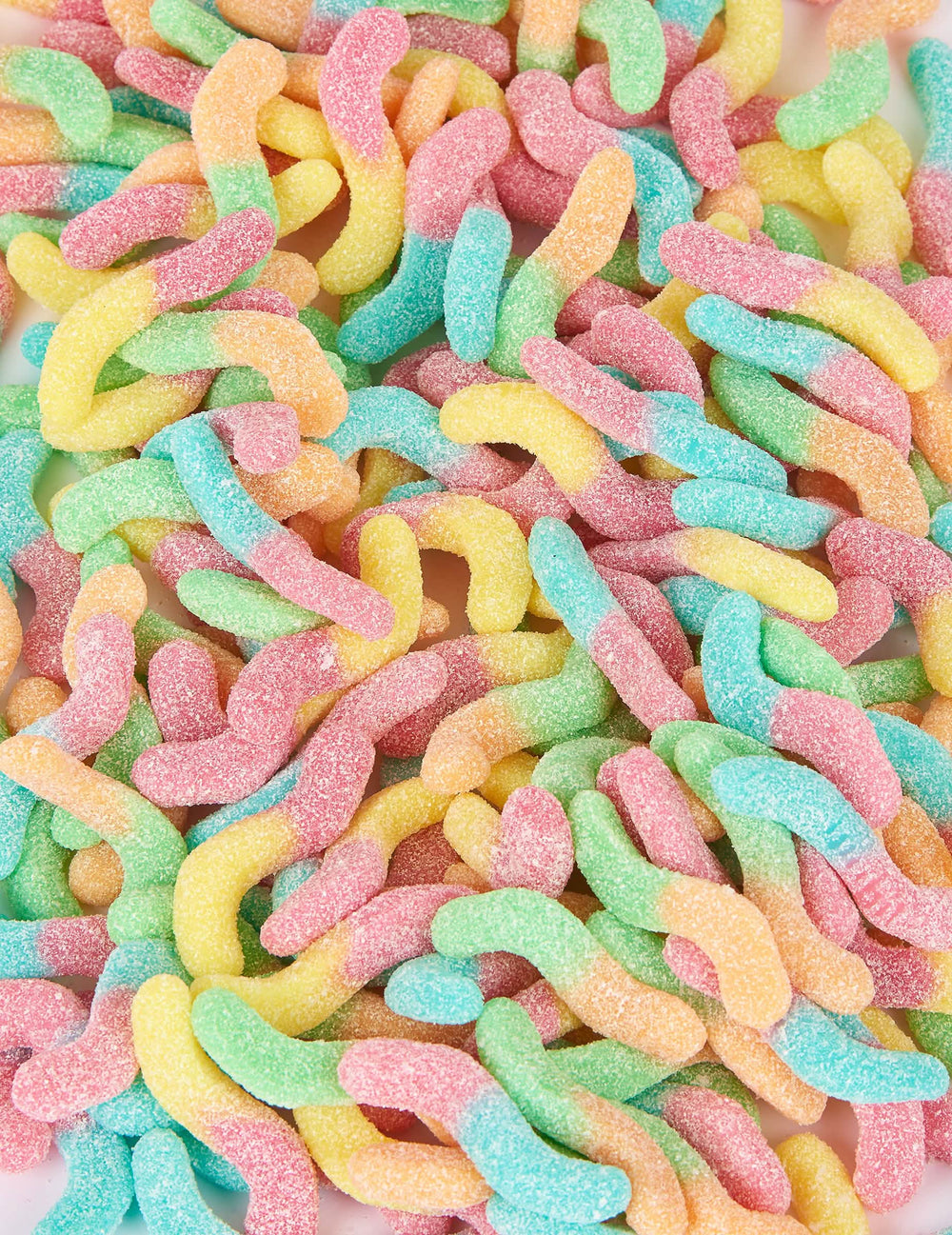 Bonbons vers de terre multicolores acidulés
