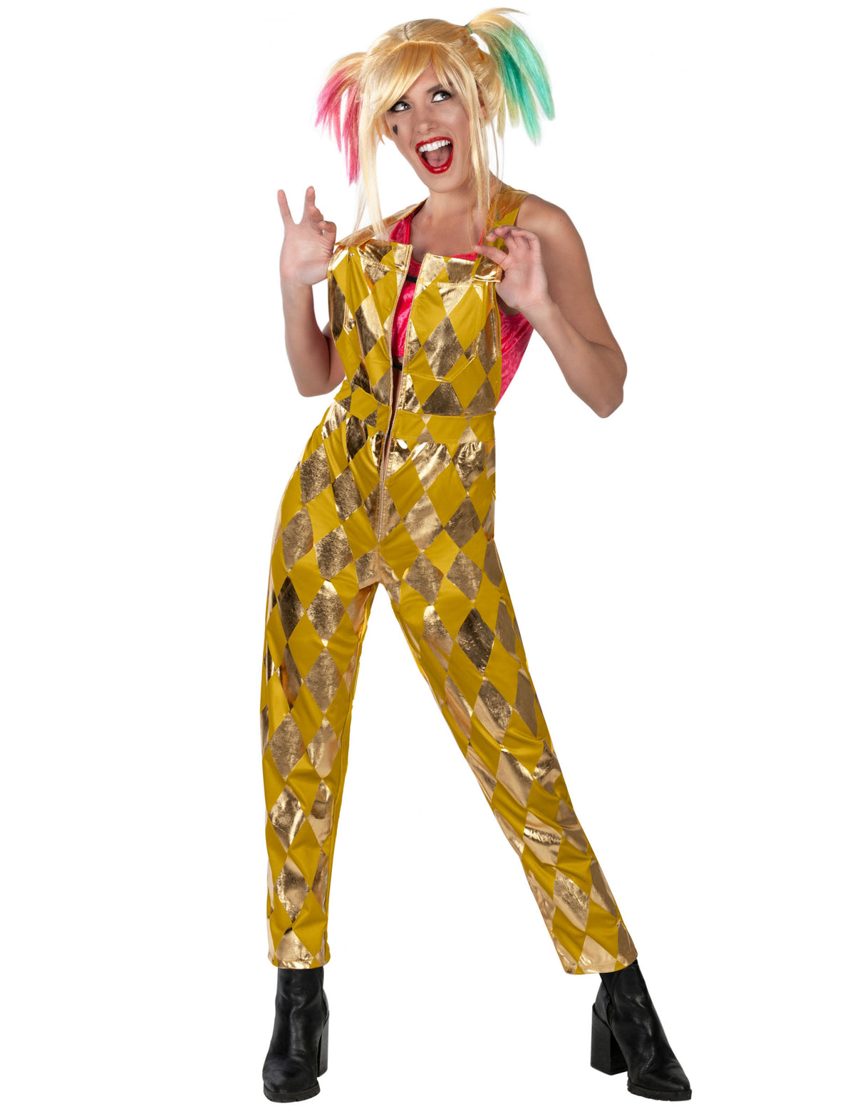 Vue de face de la salopette Harley Quinn Birds of Prey™