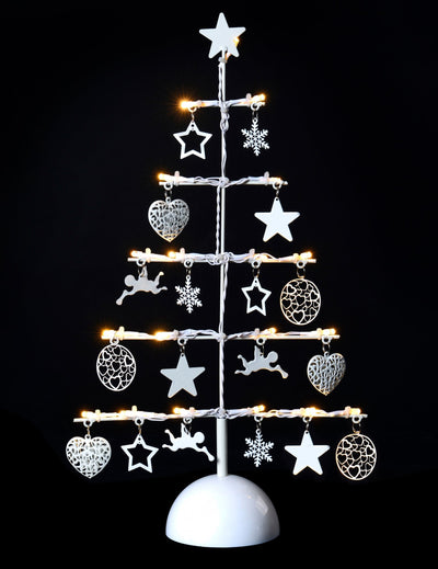 Décoration sapin lumineux pour la maison blanc à 19 led