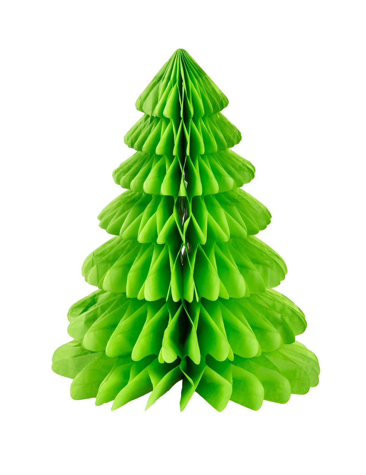 Sapin de Noël papier pour décoration vert alvéolé